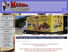 Tablet Screenshot of marinaicecream.com